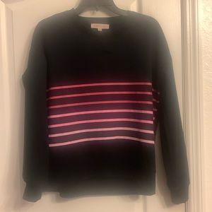 Philosophy sweatshirt navy with pink stripes size small